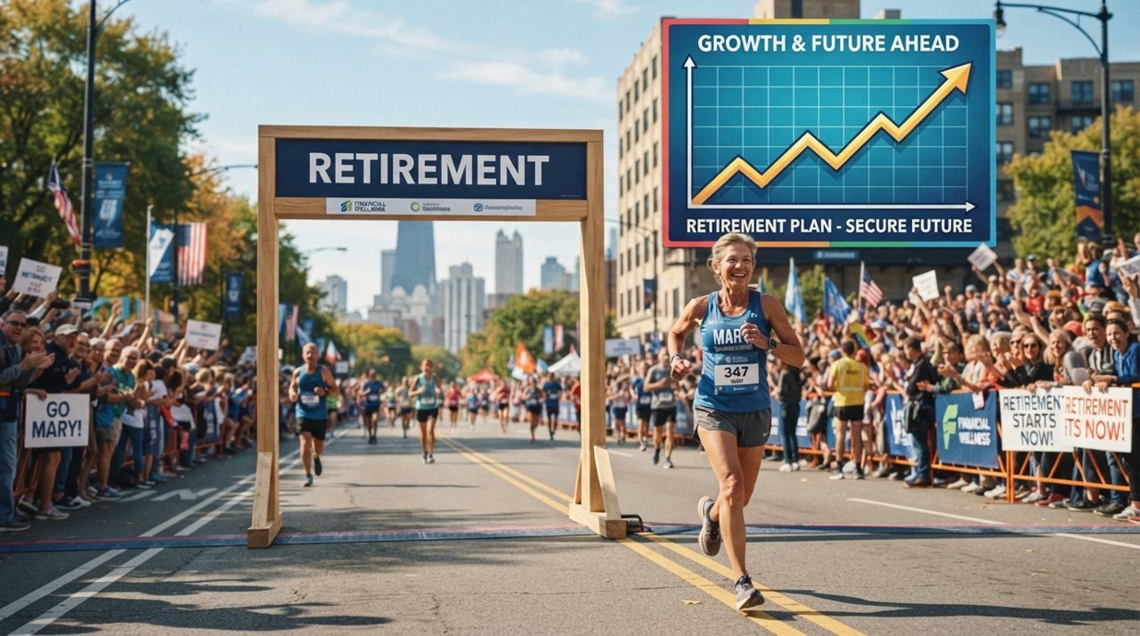 Illustration of retirement investing